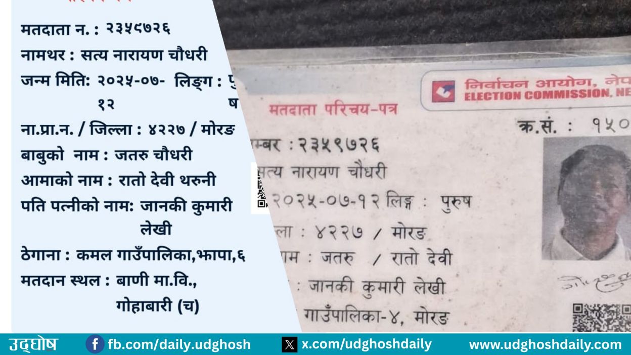 मोरङका मतदाताको झापामा नाम !