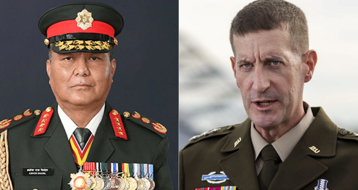 प्रधानसेनापति सिग्देल र अमेरिकी लेफ्टिनेन्ट जनरल भोवेलबीच भेट