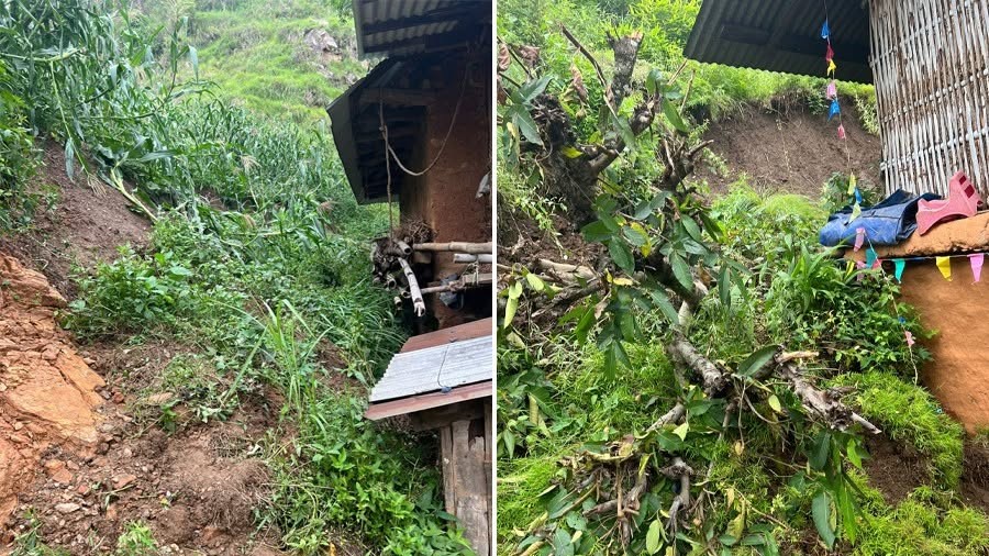 संखुवासभामा पहिरोका कारण तीन परिवार विस्थापित