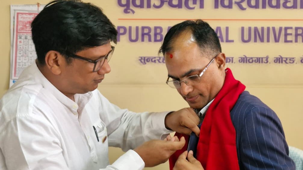 पूर्वाञ्चल विश्वविद्यालयका नवनियुक्त उपकुलपति प्रा.डा. सुजन बाबु मरहट्टाद्वारा पदभार ग्रहण