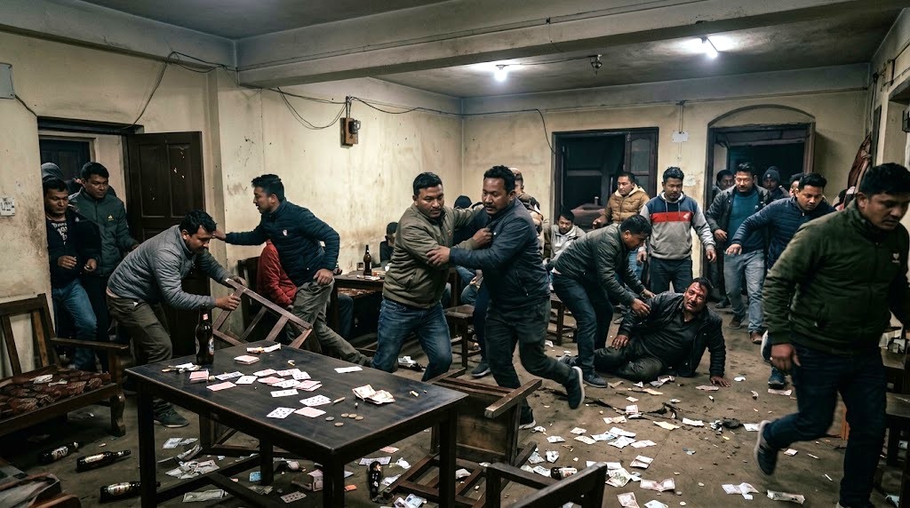 तास खेलिरहेको ठाउँमा भागाभाग : कोही घाइते, ५५ वर्षीय कोइरालाको उपचारका क्रममा मृत्यु