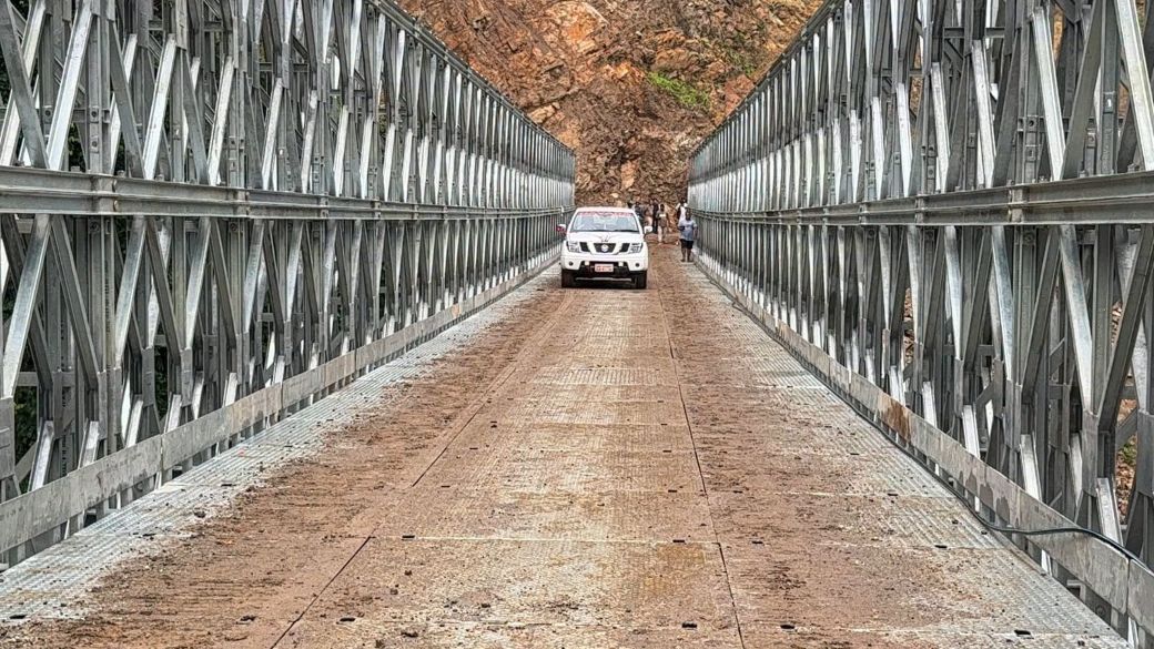 पुवा खोलामा बेलिब्रिज जडान भएपछि यातायात सुचारु